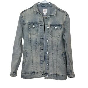 Lularoe Women’s Unicorn Patch Denim Jean Jacket Size S Whimsical Magical